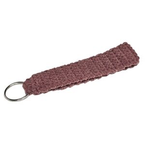 Hand Crocheted Mauve Keyring